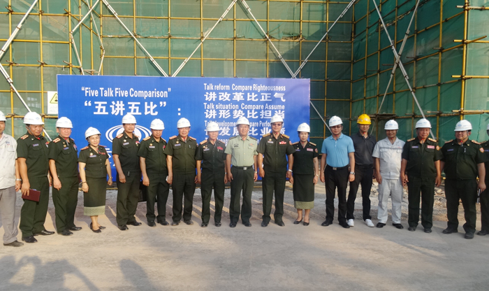老挝人民军103医院援建项目主体封顶