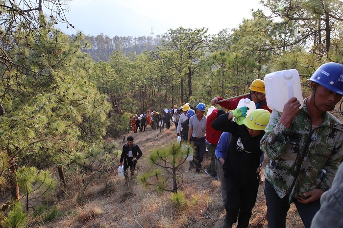 香丽高速项目500余人参与玉龙县龙蟠乡森林火灾救援