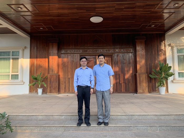 李家龙拜会中国驻老挝大使馆经济商务参赞王其辉