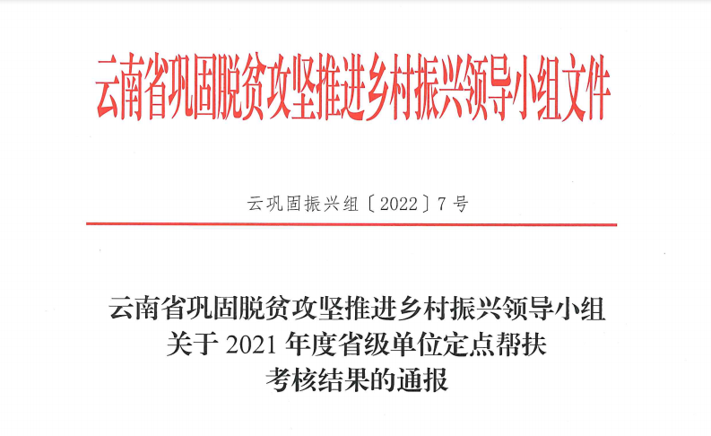 集团连续6年获省级单位定点帮扶考核最高等次评价
