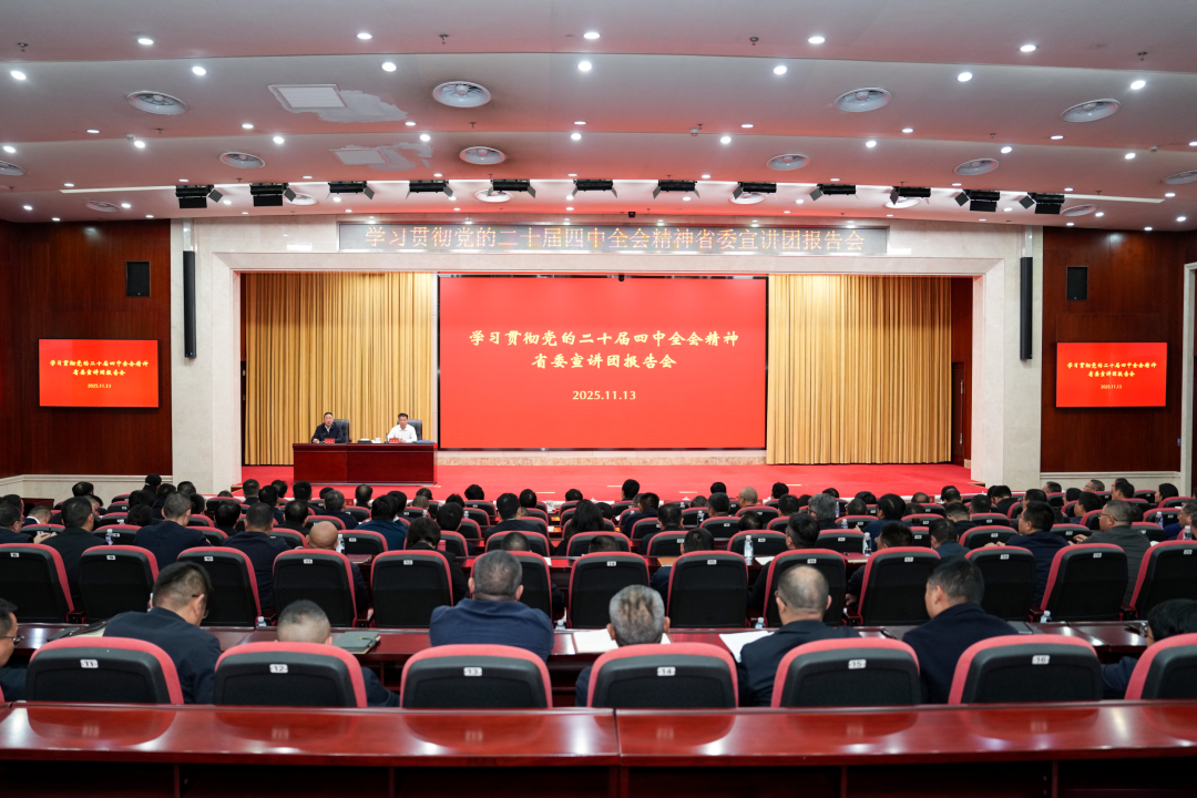 学习贯彻党的二十届四中全会精神省委宣讲团报告会在集团举行