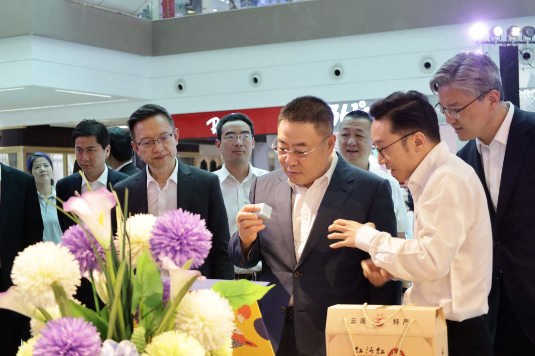 云南省代表团调研云南省驻老挝（万象）商务代表处云品展示厅和集团重点项目